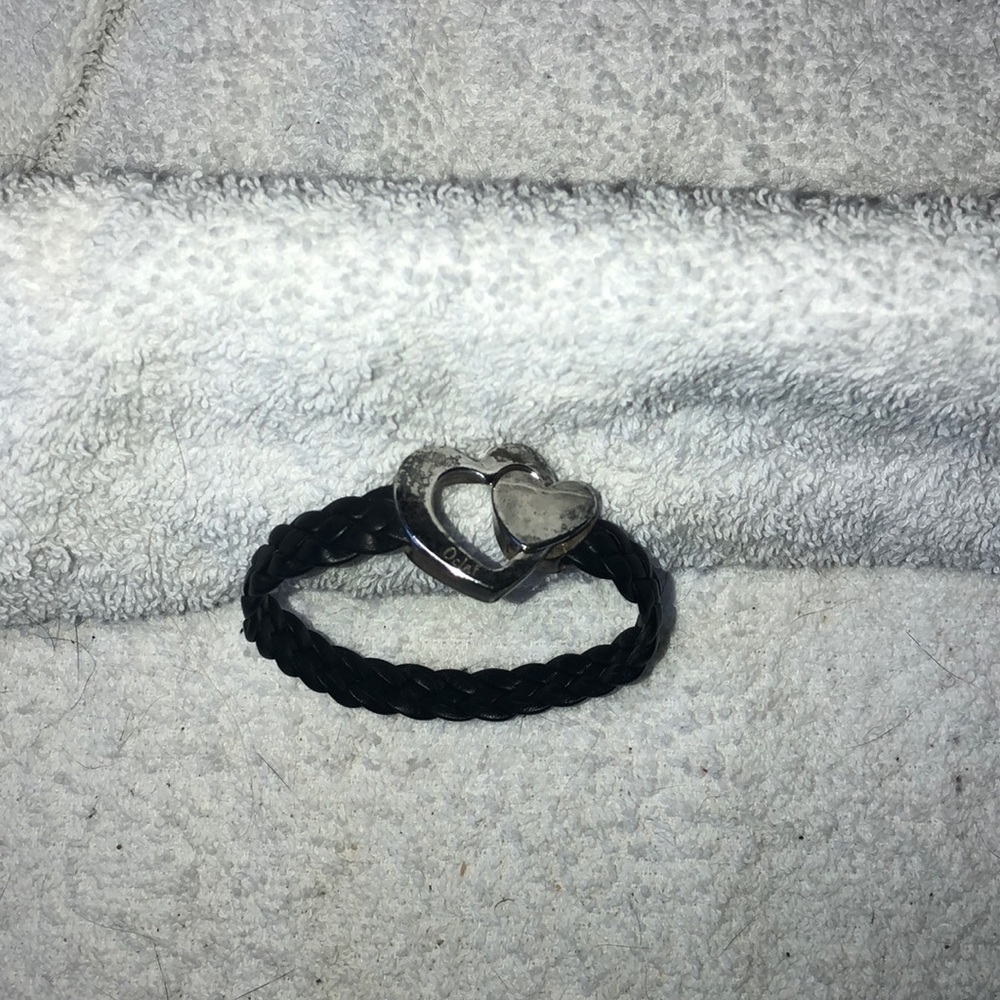 Unique leather and silver bracelet